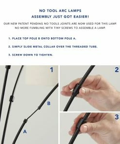 Adesso Home Floor Lamps Adesso® Bowery 73.5"H Brushed Steel Arc Floor Lamp With Grey Linen Drum Shade (4249-22) -ADESSO-shop sp102392529 s7