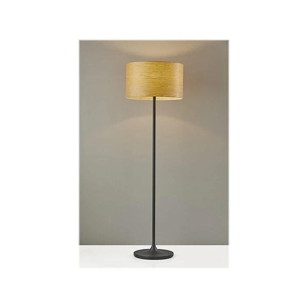 Floor Lamps Adesso Oslo 59.5" Matte Black Floor Lamp With Drum Shade (6237-12) 3 Floor Lamps Adesso Oslo 59.5" Matte Black Floor Lamp With Drum Shade (6237-12)