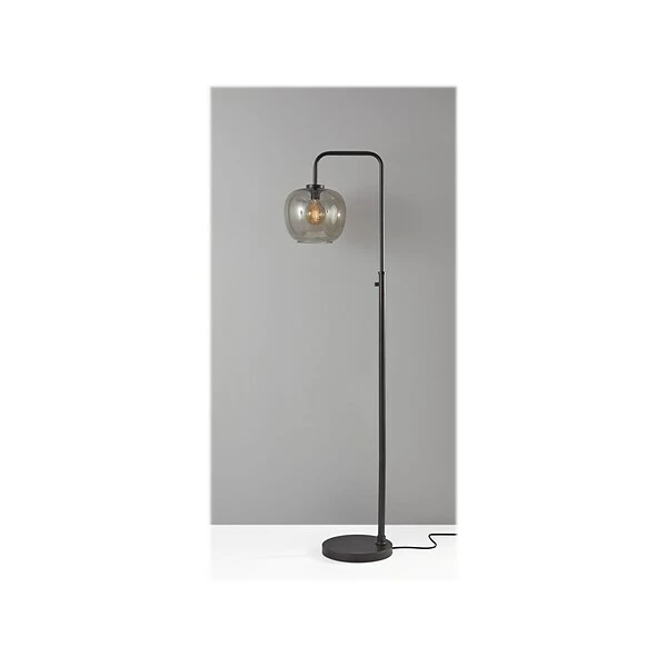 Floor Lamps Adesso Ashton 58.75" Matte Black Floor Lamp With Round Shade (3438-01) 3 Floor Lamps Adesso Ashton 58.75" Matte Black Floor Lamp With Round Shade (3438-01)