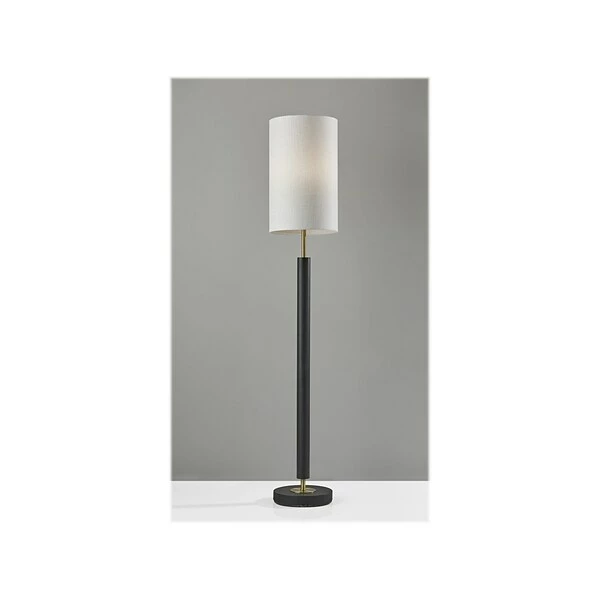 Floor Lamps Adesso Hollywood 58" Antique Brass/Black Floor Lamp With Cylindrical Shade (4174-01) 3 Floor Lamps Adesso Hollywood 58" Antique Brass/Black Floor Lamp With Cylindrical Shade (4174-01)