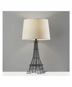 Table Lamps Simplee Adesso Effel Tower Incandescent Table Lamp, Oatmeal/Black (SL5001-01)