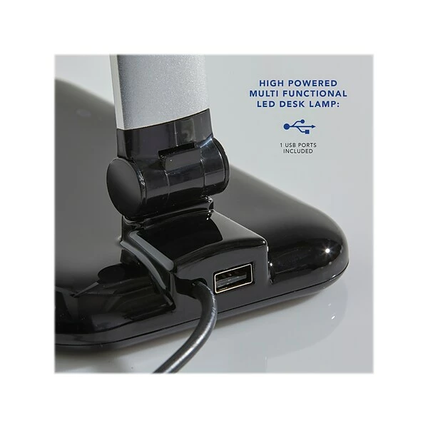 Desk Lamps Simplee Adesso Lennox LED Desk Lamp, 25", Matte Silver/Glossy Black (SL4903-01) 3 Desk Lamps Simplee Adesso Lennox LED Desk Lamp, 25", Matte Silver/Glossy Black (SL4903-01)