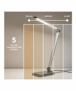 Desk Lamps Simplee Adesso Lennox LED Desk Lamp, 25", Matte Silver/Glossy Black (SL4903-01) 12 Desk Lamps Simplee Adesso Lennox LED Desk Lamp, 25", Matte Silver/Glossy Black (SL4903-01) -ADESSO-shop sp106467672 s7