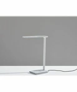 Desk Lamps Simplee Adesso Declan AdessoCharge LED Desk Lamp, 16", Glossy White (SL4904-02)