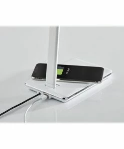 Desk Lamps Simplee Adesso Declan AdessoCharge LED Desk Lamp, 16", Glossy White (SL4904-02) -ADESSO-shop sp106467699 s7