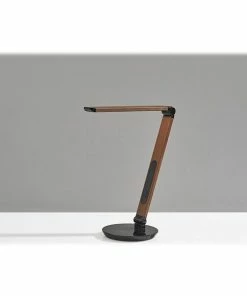 Desk Lamps Simplee Adesso Rodney AdessoCharge LED Desk Lamp, 26.5", Walnut/Glossy Black (SL4900-15)