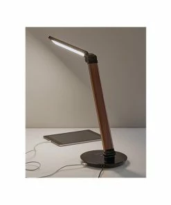 Desk Lamps Simplee Adesso Rodney AdessoCharge LED Desk Lamp, 26.5", Walnut/Glossy Black (SL4900-15) -ADESSO-shop sp106467716 s7