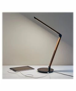 Desk Lamps Simplee Adesso Rodney AdessoCharge LED Desk Lamp, 26.5", Walnut/Glossy Black (SL4900-15) -ADESSO-shop sp106467718 s7