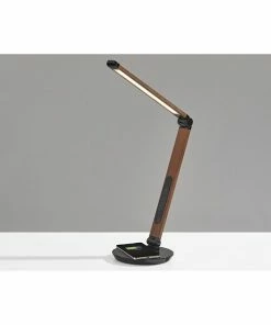 Desk Lamps Simplee Adesso Rodney AdessoCharge LED Desk Lamp, 26.5", Walnut/Glossy Black (SL4900-15) -ADESSO-shop sp106467719 s7