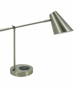 Desk Lamps AdessoCharge LED Desk Lamp, 13.75", Brushed Steel (SL3702-22)