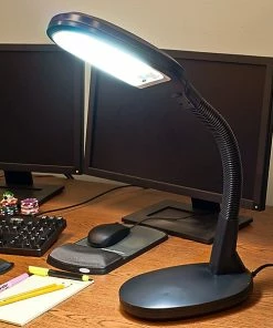 Trademark Global Desk Lamps Lavish Home Sunlight Compact Fluorescent (CFL) Desk Lamp, 22"H, Black (72-0893) -ADESSO-shop sp107908968 s7