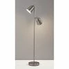 Floor Lamps Adesso Malcolm 57.5"H Brushed Steel Floor Lamp With Cone Shades (3237-22) 1 Floor Lamps Adesso Malcolm 57.5"H Brushed Steel Floor Lamp With Cone Shades (3237-22) -ADESSO-shop sp108082818 s7