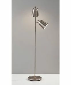 Floor Lamps Adesso Malcolm 57.5"H Brushed Steel Floor Lamp With Cone Shades (3237-22) 8 Floor Lamps Adesso Malcolm 57.5"H Brushed Steel Floor Lamp With Cone Shades (3237-22) -ADESSO-shop sp108082840 s7
