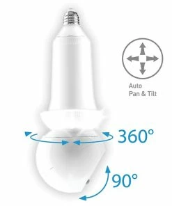Security Cameras & Systems Amaryllo Zeus Biometric Auto-Tracking Light Bulb Indoor Security Camera, White (ACR1501R23WHE26) -ADESSO-shop sp117593366 s7