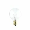 LED Lightbulbs Bulbrite 40 Watt Incandescent G12 Globe Bulb, Clear Dimmable Candelabra Screw Base (E12) Warm White Light Bulb, 50/Pack(861050) -ADESSO-shop sp12119686 s7
