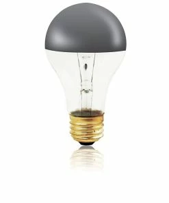 LED Lightbulbs Bulbrite Incandescent (INC) A19 60W Dimmable Half Chrome 2700K Warm White Light Bulb, 8 Pack (712160)