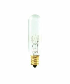 LED Lightbulbs Bulbrite Incandescent (INC) T6 15W Dimmable Clear 2700K Warm White Light Bulb, 25 Pack (707115)