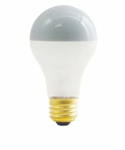 LED Lightbulbs Bulbrite Incandescent (INC) A19 60W Dimmable Frost Silver Bowl 2700K Warm White Light Bulb, 8 Pack (717060)