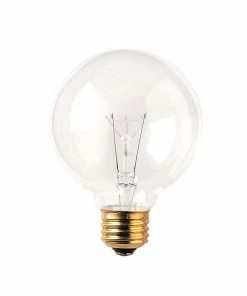 LED Lightbulbs Bulbrite Incandescent (INC) G25 40W Dimmable Clear 2700K Warm White Light Bulb, 24 Pack (393104)