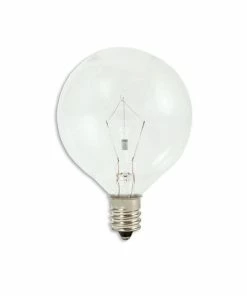 LED Lightbulbs Bulbrite Krypton G16.5 40W Dimmable Clear 2700K Warm White Light Bulb, 20 Pack (461240)