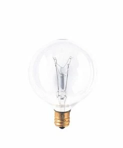 LED Lightbulbs Bulbrite Incandescent (INC) G16.5 40W Dimmable Clear 2700K Warm White Light Bulb, 40 Pack (391140)