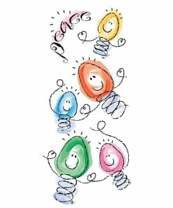 Quill Brand Merry Christmas Peace Light Bulbs Holiday Greeting Cards, With A7 Envelopes, 7" X 5", 25 Cards Per Set