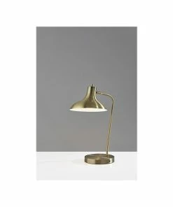 Desk Lamps Simplee Adesso Cleo Interchangeable Desk Lamp, 19", Antique Brass (SL4919-21)