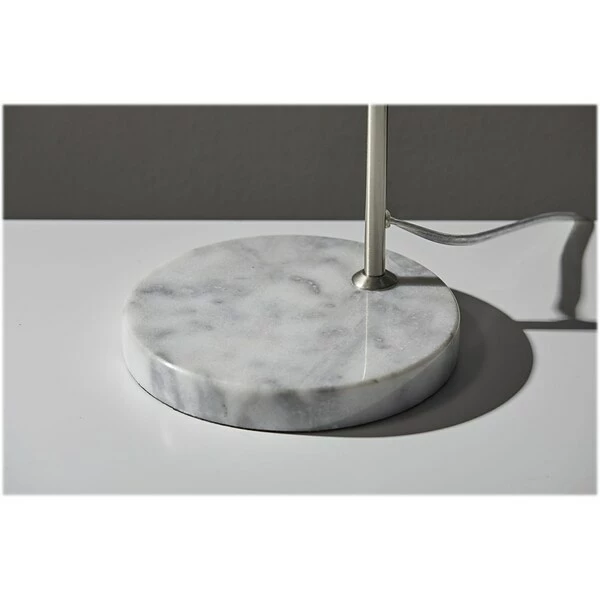Desk Lamps Adesso Emmett Incandescent Desk Lamp, 23.25", Brushed Steel/Matte White (3158-02) 7 Desk Lamps Adesso Emmett Incandescent Desk Lamp, 23.25", Brushed Steel/Matte White (3158-02) - Image 5