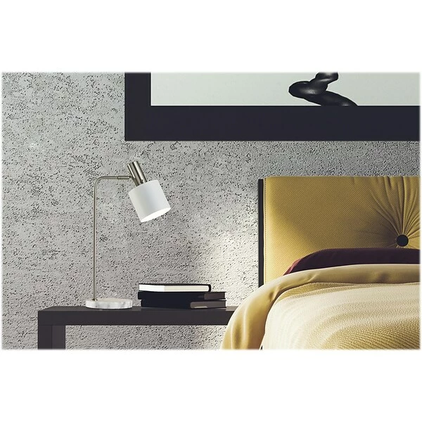 Desk Lamps Adesso Emmett Incandescent Desk Lamp, 23.25", Brushed Steel/Matte White (3158-02) 8 Desk Lamps Adesso Emmett Incandescent Desk Lamp, 23.25", Brushed Steel/Matte White (3158-02) - Image 6