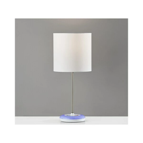 Table Lamps Simplee Adesso Mia Color Changing Interchangeable Table Lamp, White/Brushed Steel (SL4905-02) 5 Table Lamps Simplee Adesso Mia Color Changing Interchangeable Table Lamp, White/Brushed Steel (SL4905-02) - Image 3
