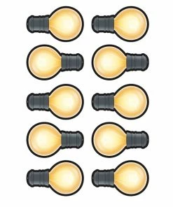 Decorative Accents & Board Sets Teacher Created Resources White Light Bulbs Accents, 30 Per Pack, 3 Packs (TCR3557-3)
