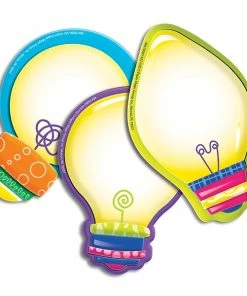 Decorative Accents & Board Sets Eureka Color My World Light Bulbs Assorted Paper Cut Outs, 36 Per Pack, 6 Packs (EU-841006-6)
