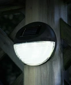 Outdoor Lighting Pure Garden LED Solar Path Lights 4-Pack, Black (M150036)