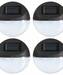 Outdoor Lighting Pure Garden LED Solar Path Lights 4-Pack, Black (M150036) -ADESSO-shop sp14172007 s7