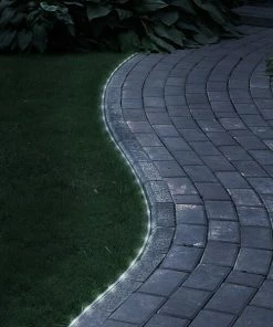 Outdoor Lighting Pure Garden LED Solar Rope Light 32 Feet, White (M150041)