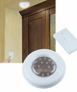 Lavish Home Accent Lights Everyday Home LED Cordless Ceiling Light White (M100014)