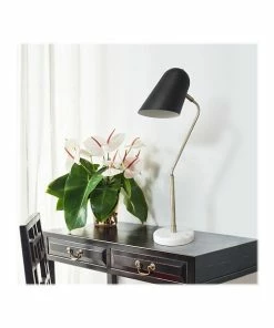 Desk Lamps Lalia Home Studio Loft Incandescent Desk Lamp, 24", Antique Brass/Matte Black/Marble White (LHD-5058-AB) -ADESSO-shop sp144158575 s7