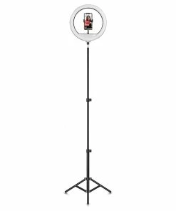 Cell Phone Tools Supersonic PRO Live Stream 14-Inch LED Selfie Ring Light With Floor Stand (SC-2410SR)