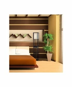 Adesso Home Floor Lamps Adesso® Parker 62.5"H Black Floor Lamp With Off-White Square Shade (3133-01) -ADESSO-shop sp41687834 s7