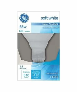Flood Bulbs GE Lighting 65 Watts Soft White Incandescent Bulb, 6/Carton (20331)