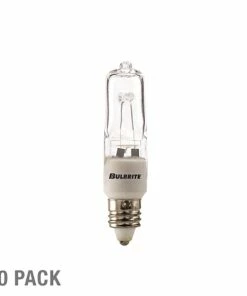 LED Lightbulbs Bulbrite 100 Watt 120V Dimmable Clear T4 Halogen Mini Light Bulbs, 2900K Soft White Light, 5/Pack (860800)