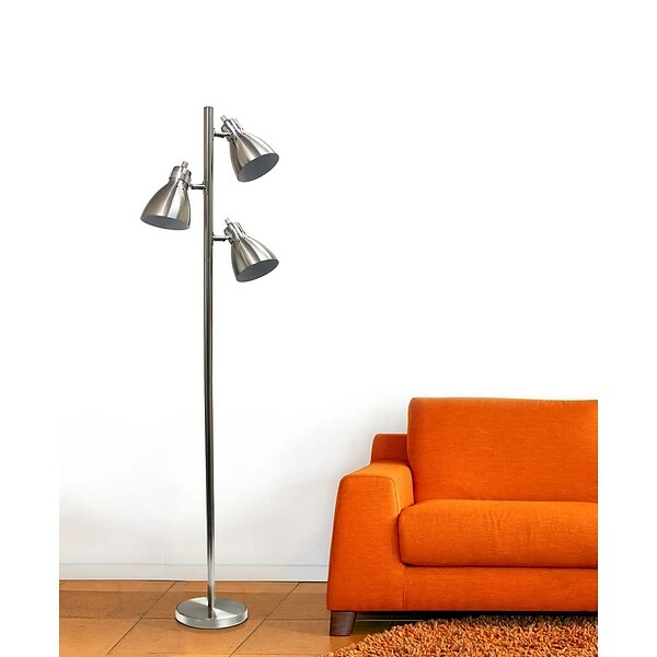 Floor Lamps Simple Designs Incandescent Floor Lamp, Brushed Nickel (LF2007-BSN) 6 Floor Lamps Simple Designs Incandescent Floor Lamp, Brushed Nickel (LF2007-BSN) - Image 4