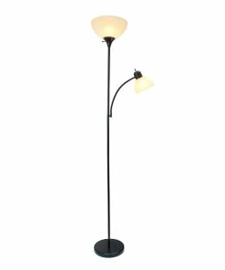 Floor Lamps Simple Designs Incandescent Floor Lamp, Black (LF2000-BLK)