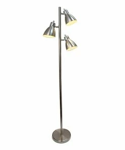 Floor Lamps Simple Designs Incandescent Floor Lamp, Brushed Nickel (LF2007-BSN)
