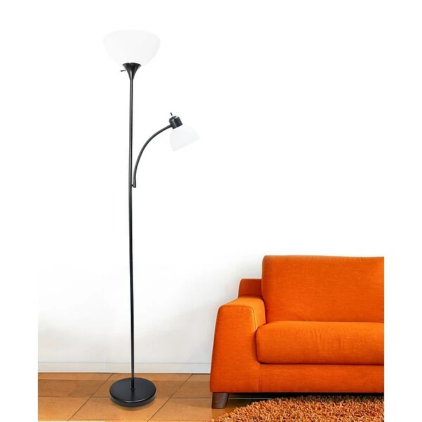 Floor Lamps Simple Designs Incandescent Floor Lamp, Black (LF2000-BLK) 3 Floor Lamps Simple Designs Incandescent Floor Lamp, Black (LF2000-BLK) - Image 2