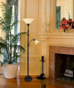 Floor Lamps Elegant Designs Incandescent Floor Lamp, Restoration Bronze (LF2003-RBZ) -ADESSO-shop sp5064830 s7