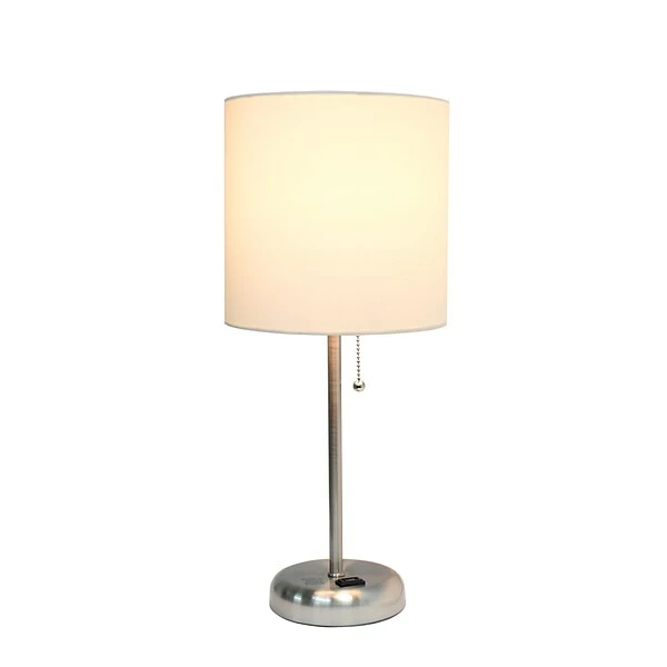 Table Lamps LimeLights Charging Table Lamp, White (LT2024-WHT) 3 Table Lamps LimeLights Charging Table Lamp, White (LT2024-WHT)