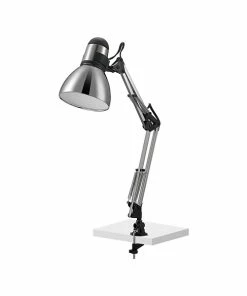 Desk Lamps V-Light Incandescent Desk Lamp, 22"H, Nickel (VS01116SETB)