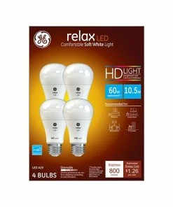 Standard Lightbulbs GE 10.5W A19 LED Bulb Lighting, 4/Pack (42977)