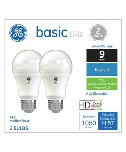 Standard Lightbulbs GE Basic 13W A21 LED Bulb, 2/Pack (37019)